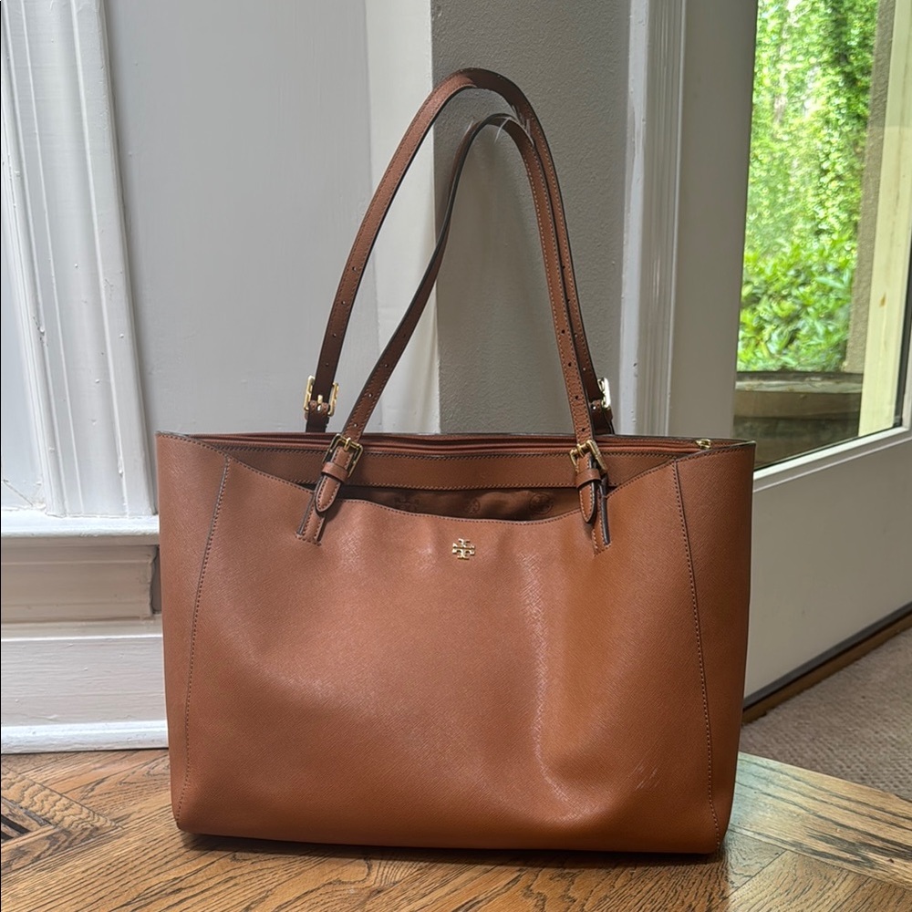 Tory Burch Brown Leather Tote Bag